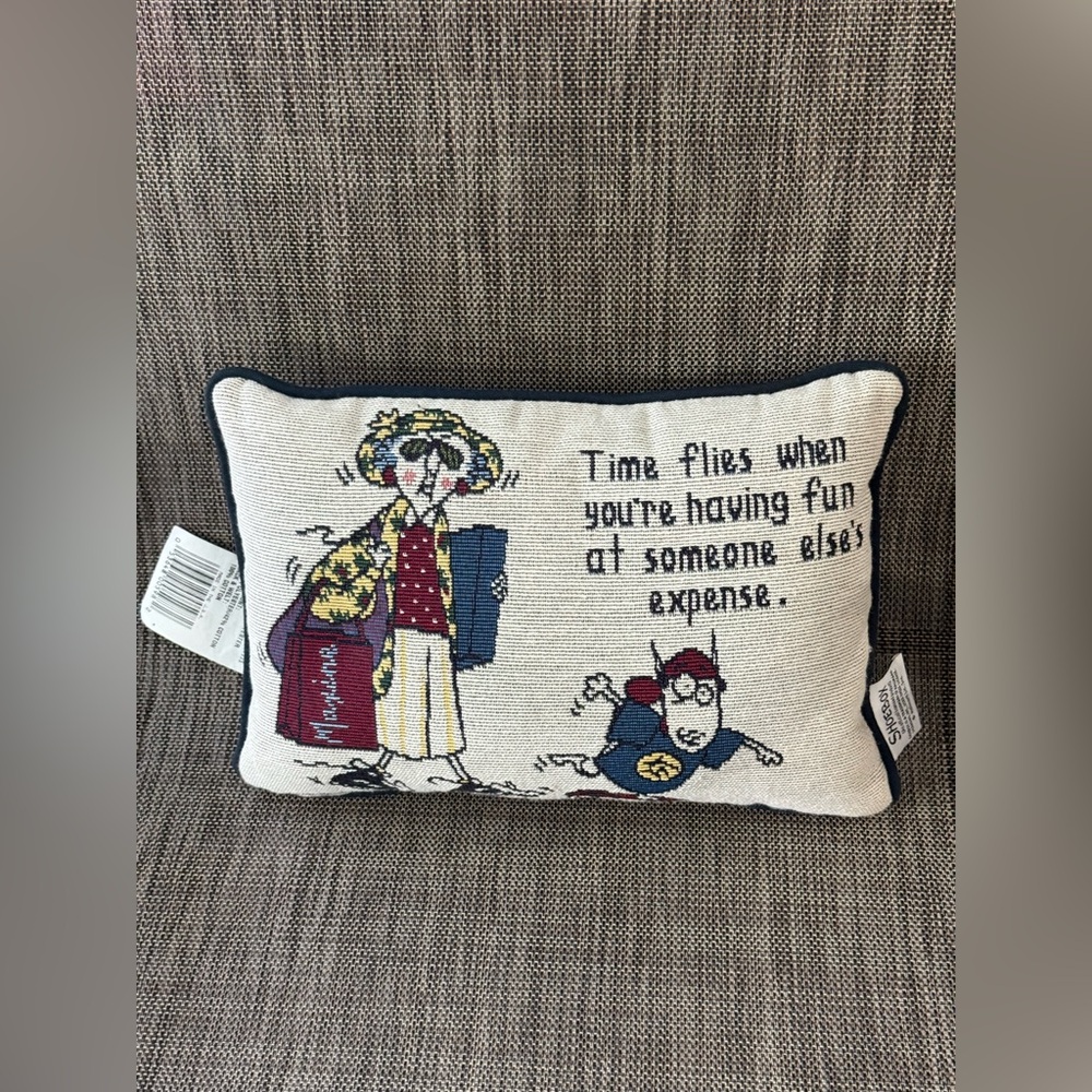 Hallmark Shoebox Maxine Humorous Needlepoint Throw Pillow 12x8